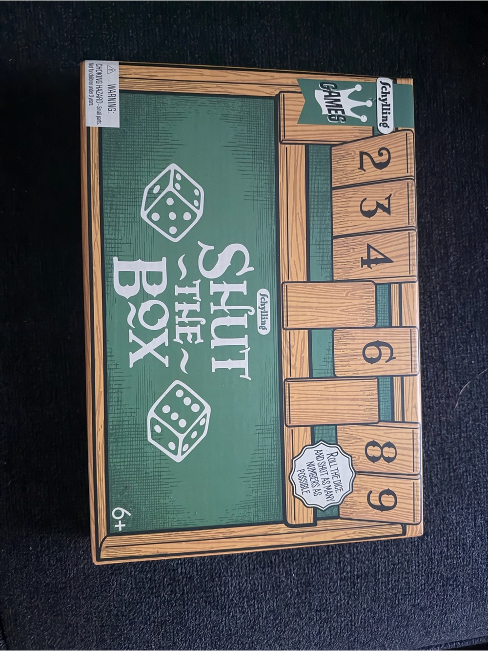 Shut The Box Family Game - Green and Wood-Tone